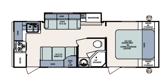 2012 Forest River Surveyor SV-264 floor plan