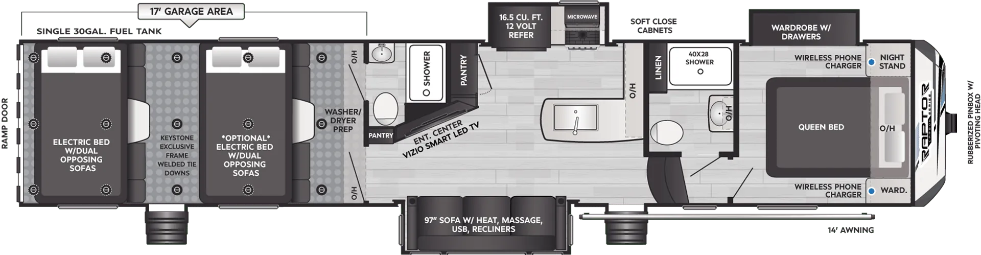 2025 Keystone Carbon 398 - Floor plan