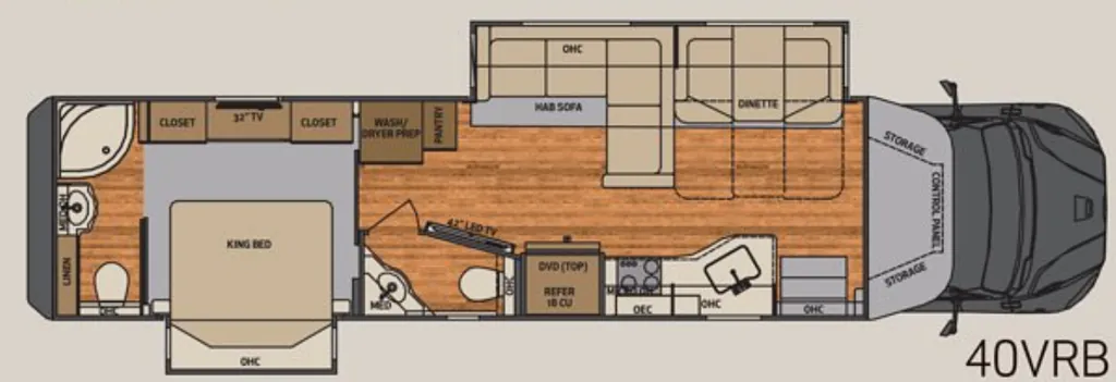 2017 Renegade RV Verona 40VRB floor plan