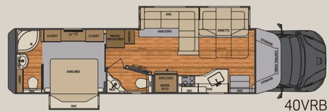 Renegade RV Verona 40VRB floor plan