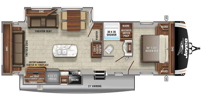 2021 Jayco Eagle HT 280RSOK - Floor plan