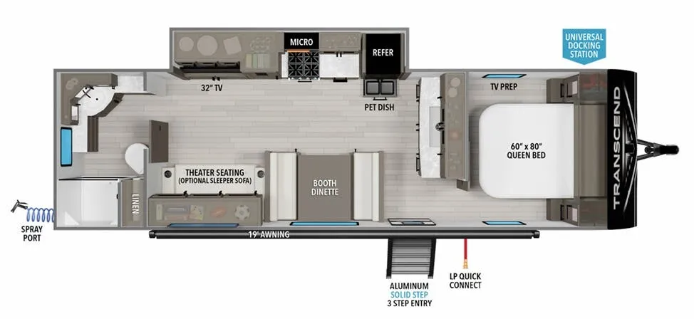 Grand Design Transcend Xplor 260RB floor plan