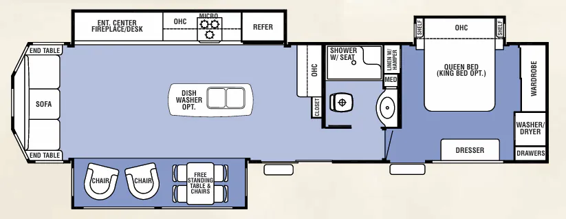 Forest River Cedar Creek Cottage 40CRS floor plan
