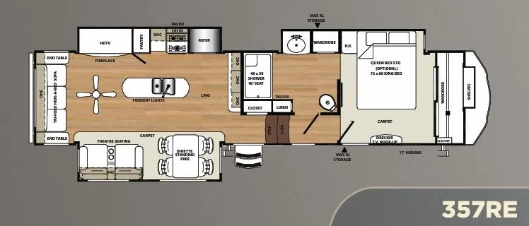 Forest River Sierra 357RE floor plan
