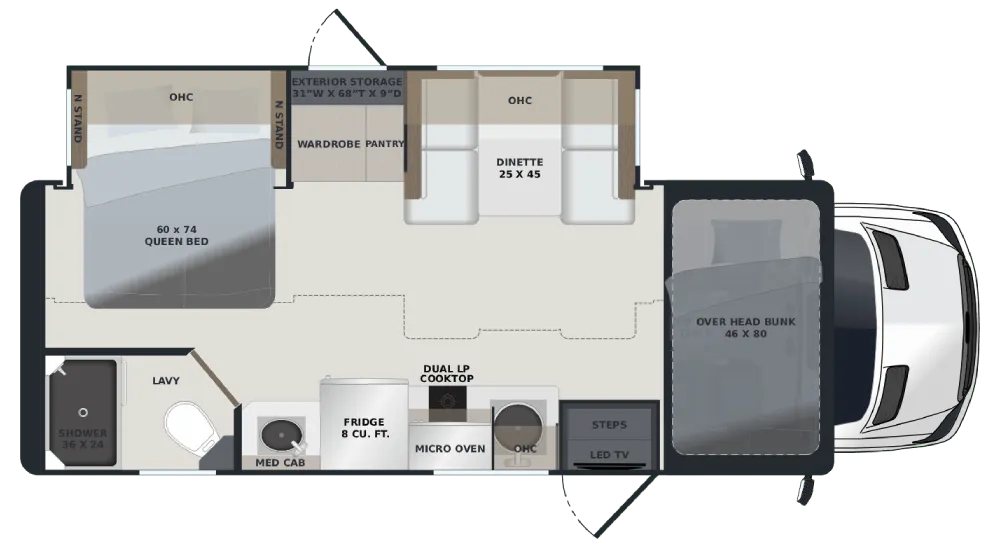 Renegade RV Villagio 25FWC floor plan