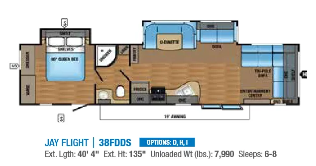 Jayco Jay Flight 38FDDS floor plan