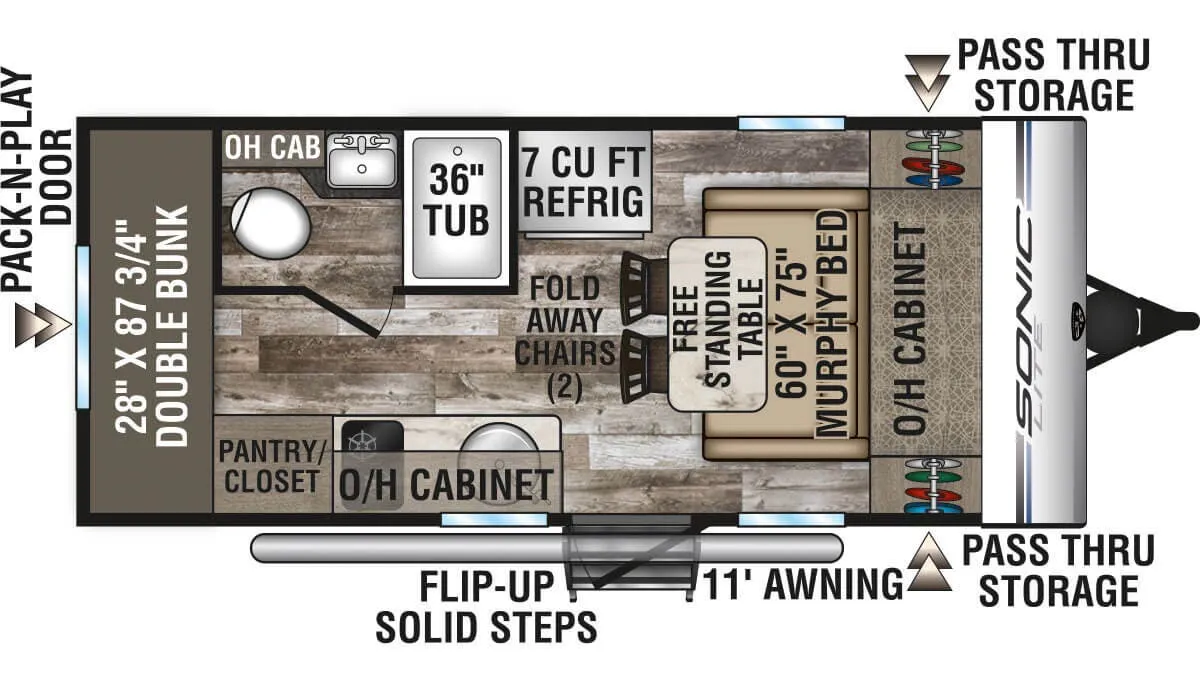 Venture RV Sonic Lite SL169VBH floor plan