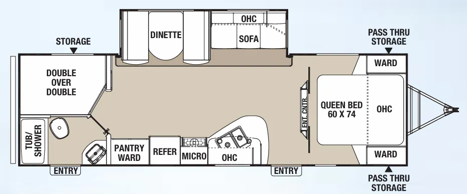 Coachmen Freedom Express Maple Leaf Edition 282 BHDS floor plan
