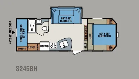 K-Z Sportsmen S245BH floor plan