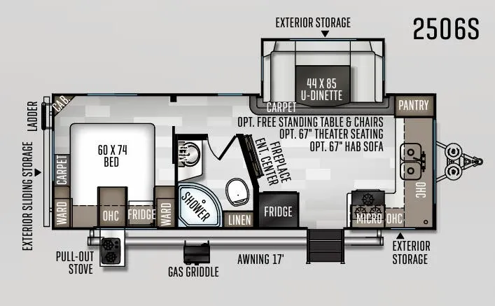 Forest River Rockwood Mini Lite 2506S floor plan