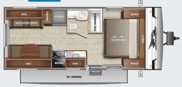 Jayco Jay Flight SLX 8 212QBW floor plan