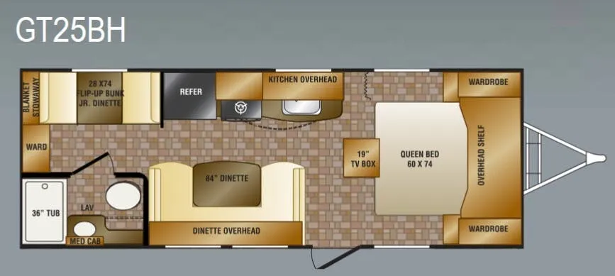 CrossRoads Slingshot GT25BH floor plan