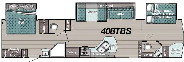 Gulf Stream Innsbruck Lodge 408TBS floor plan