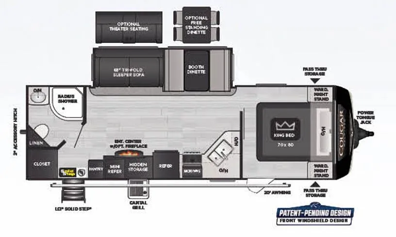 Keystone Cougar Half-Ton 26RBSWE floor plan