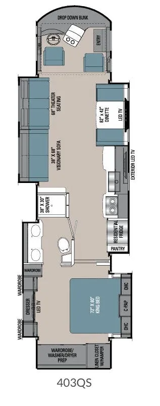 Coachmen Sportscoach RD 403QS floor plan