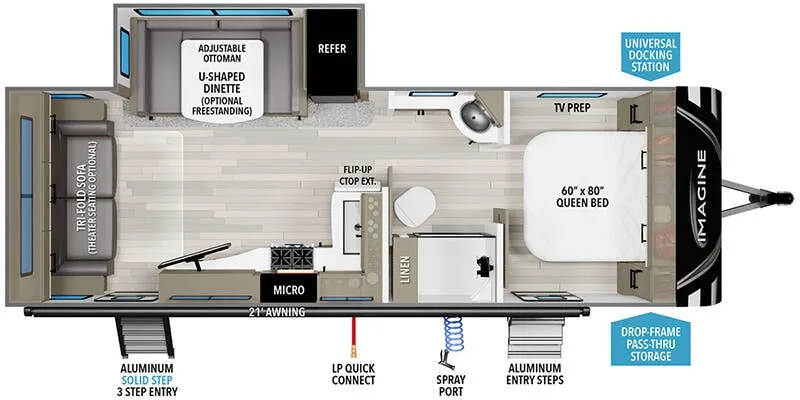 2025 Grand Design Imagine 2500RL - Floor plan