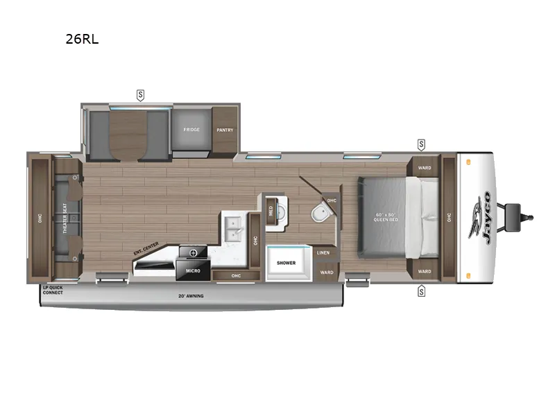 2024 Jayco Jay Feather 26RL - Floor plan