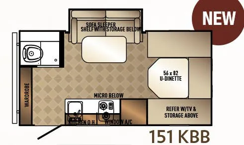 Palomino PaloMini 151 KBB floor plan