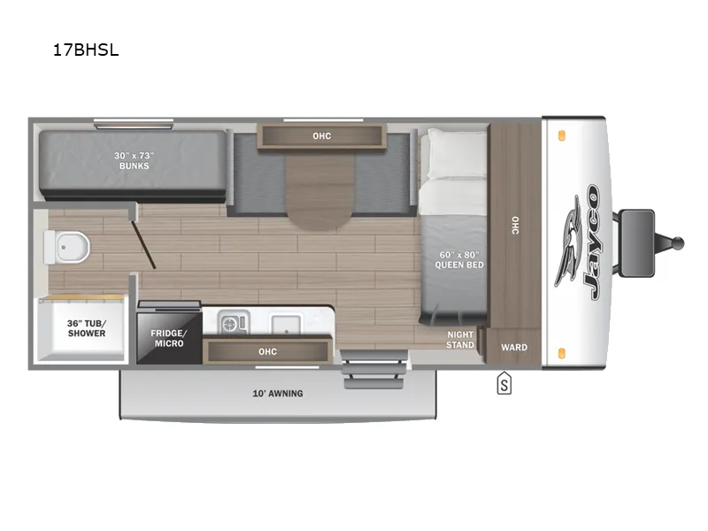 2026 Jayco Jay Feather Air SL 17BHSL floor plan
