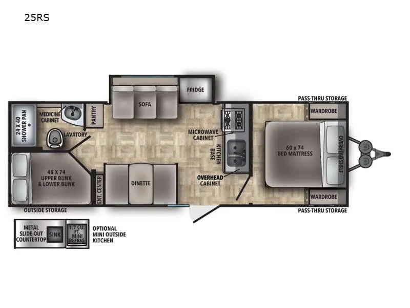 2022 Shasta RVs Shasta 25RS floor plan