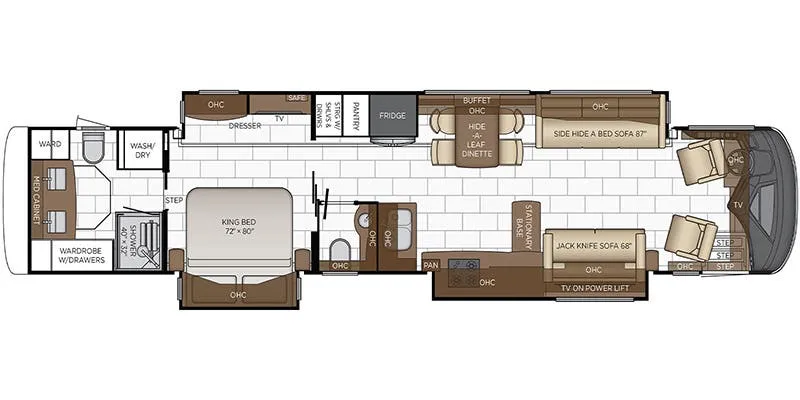 Newmar London Aire 4569 floor plan