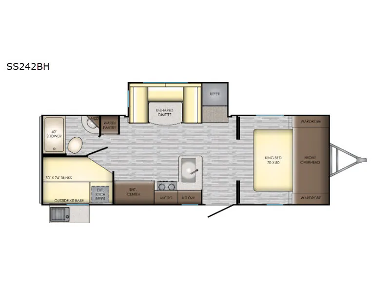 2019 CrossRoads Sunset Trail Super Lite 242BH - Floor plan
