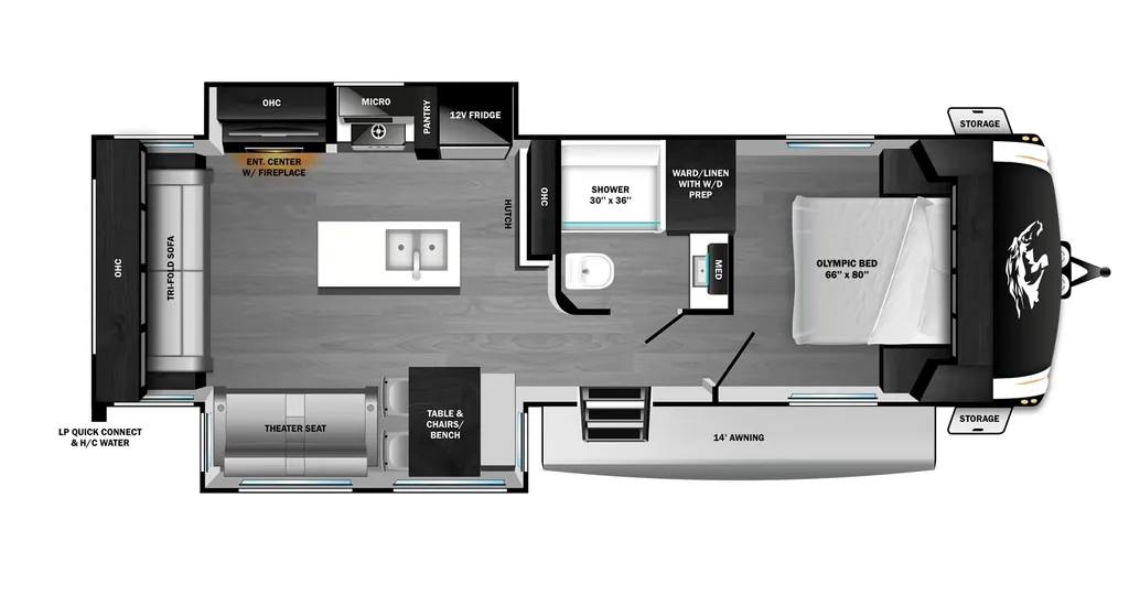 2026 Open Range RV Roamer Light Duty 29RLTS floor plan