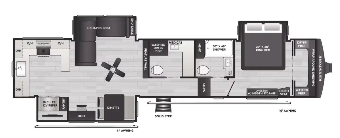 Keystone Arcadia 3850RK floor plan