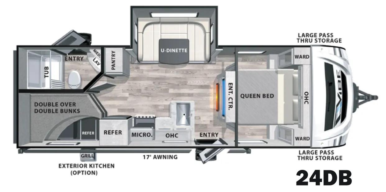 Forest River Vibe 24DB floor plan
