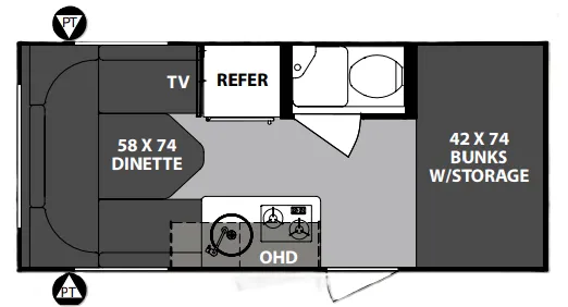 Forest River R-Pod RP-172 floor plan