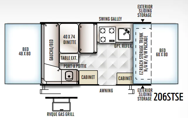 Forest River Flagstaff SE 206STSE floor plan
