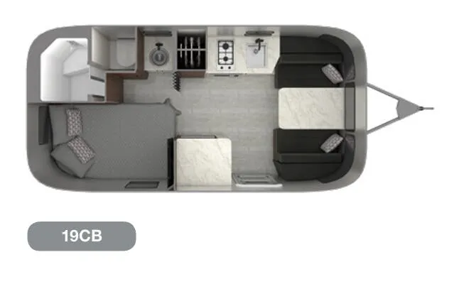 2020 Airstream Caravel 19CB floor plan