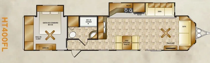 CrossRoads Hampton HT400FL floor plan