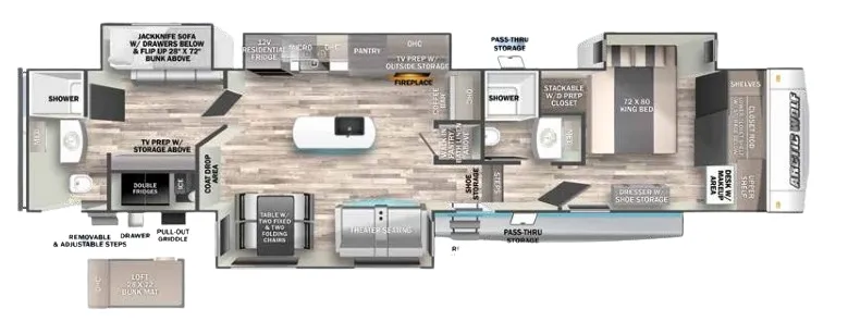 Forest River Cherokee Arctic Wolf 3810 SUITE floor plan