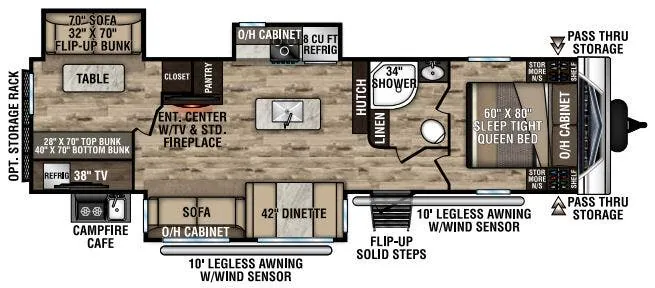 Venture RV SportTrek ST327VIK floor plan