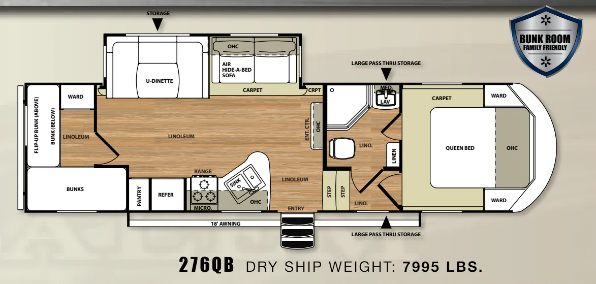 Forest River Salem Hemisphere Lite 276QB floor plan