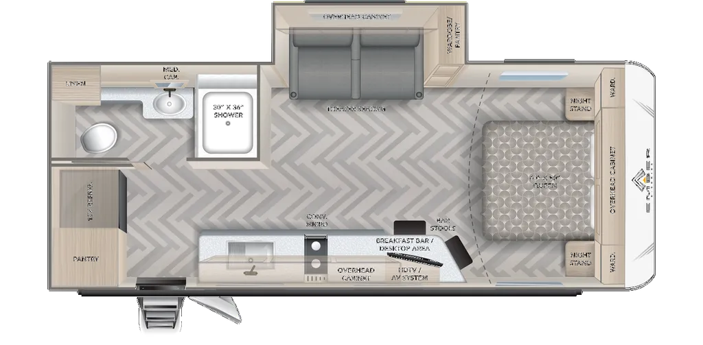 2025 Ember RV E-Series 21FBE floor plan