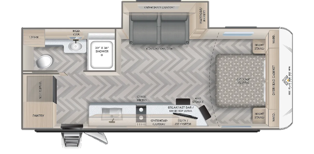 2025 Ember RV E-Series 21FBE - Floor plan