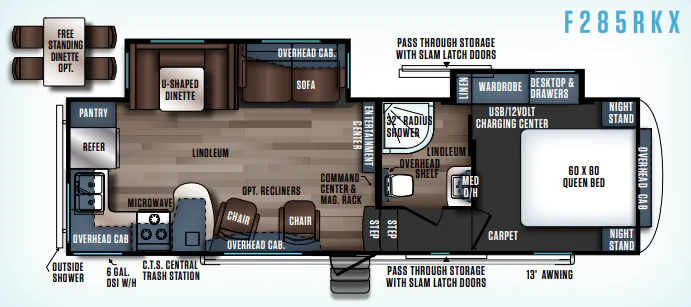 Forest River Wildcat Maxx 285RKX floor plan