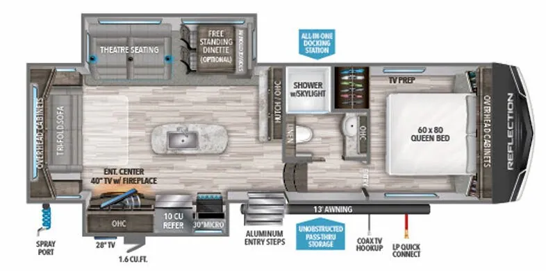 Grand Design Reflection 150 Series 280RS floor plan
