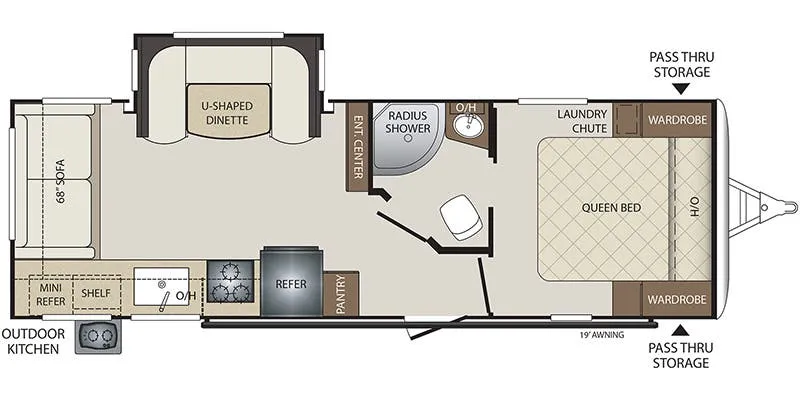 Keystone Bullet 257RSSWE floor plan