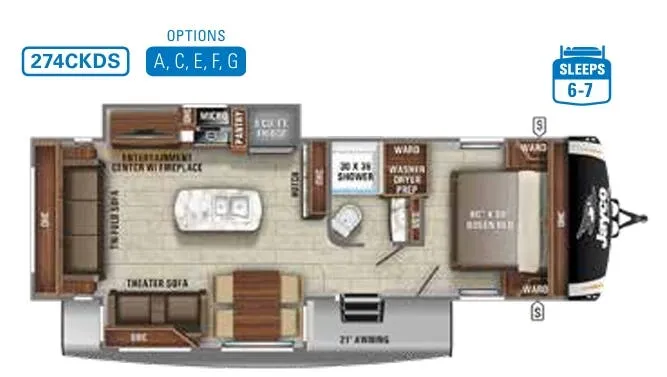 Jayco Eagle HT 274CKDS floor plan