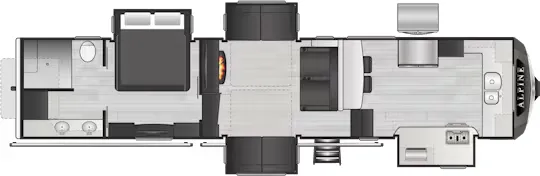 Keystone Alpine 3790FK floor plan