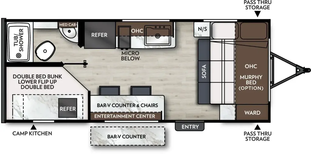 2027 Coachmen Apex Nano 183BH floor plan