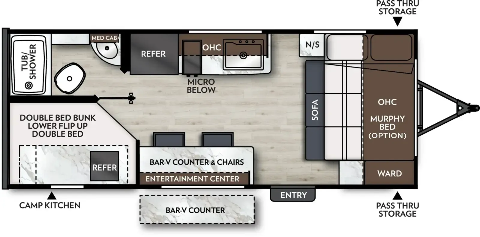 2027 Coachmen Apex Nano 183BH - Floor plan