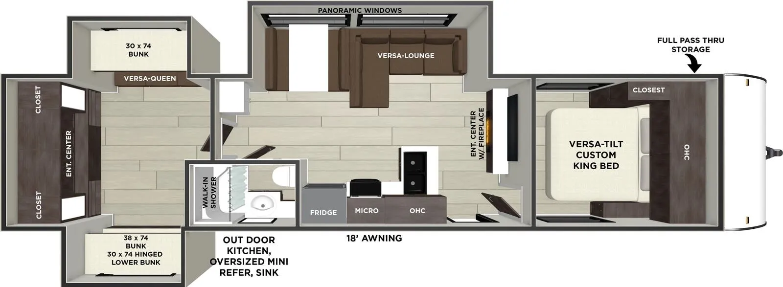 Forest River EVO 31KQBTS floor plan