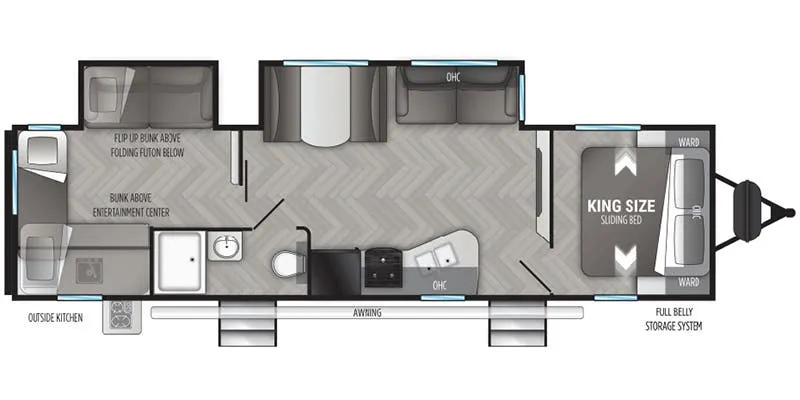 2022 Cruiser RV Shadow Cruiser SC325BHS floor plan