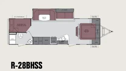 Cruiser RV Radiance 28BHSS floor plan