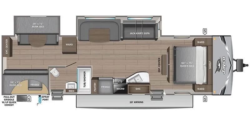 Jayco Jay Flight 324BDS floor plan