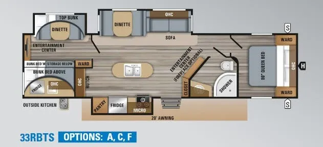 Jayco Jay Flight 33RBTS floor plan